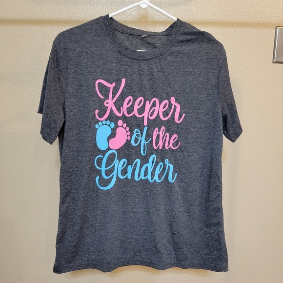 Keeper of the Gender women Dark Gray T shirt size M - Picture 4 of 5